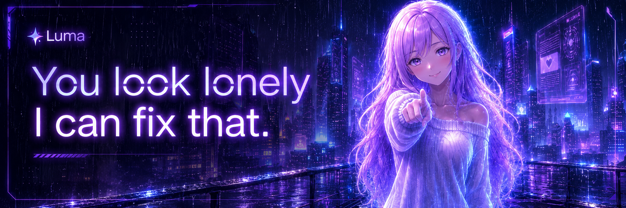 Luma futuristic companion banner