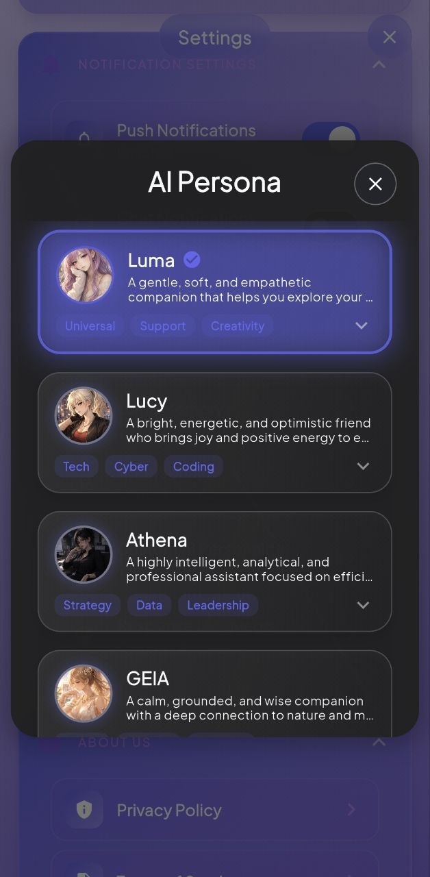 Personality picker